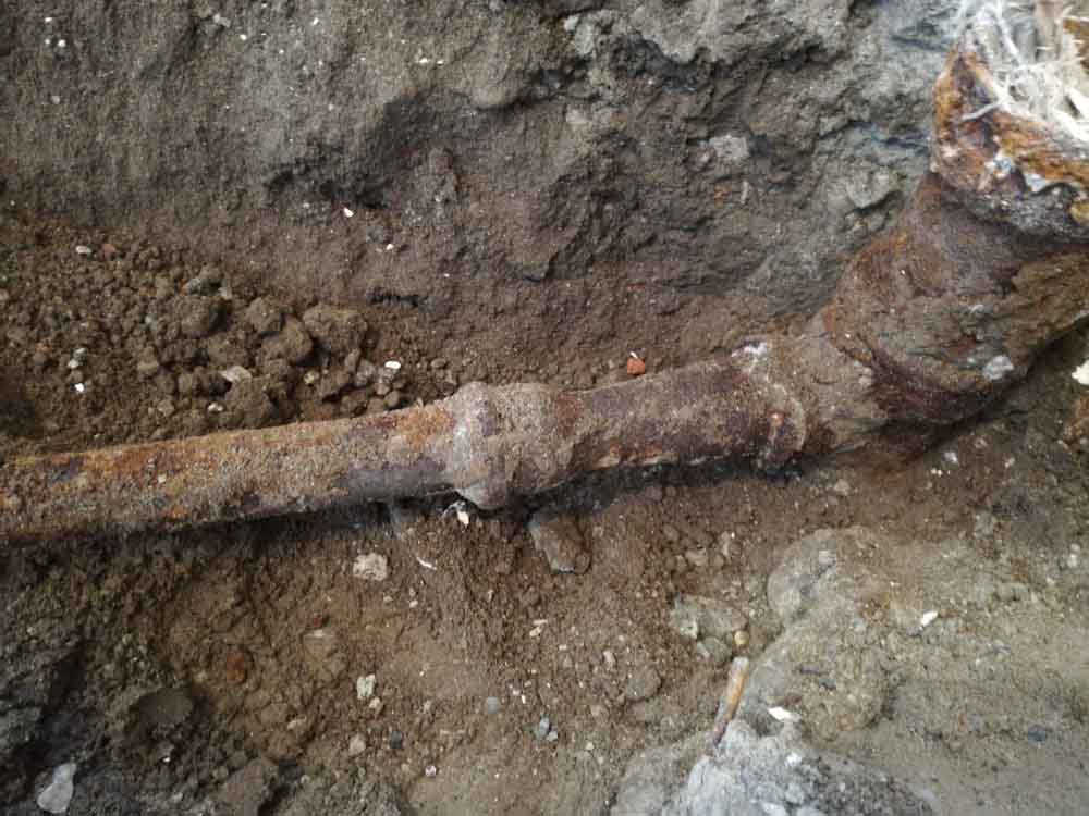 Damaged sewer line