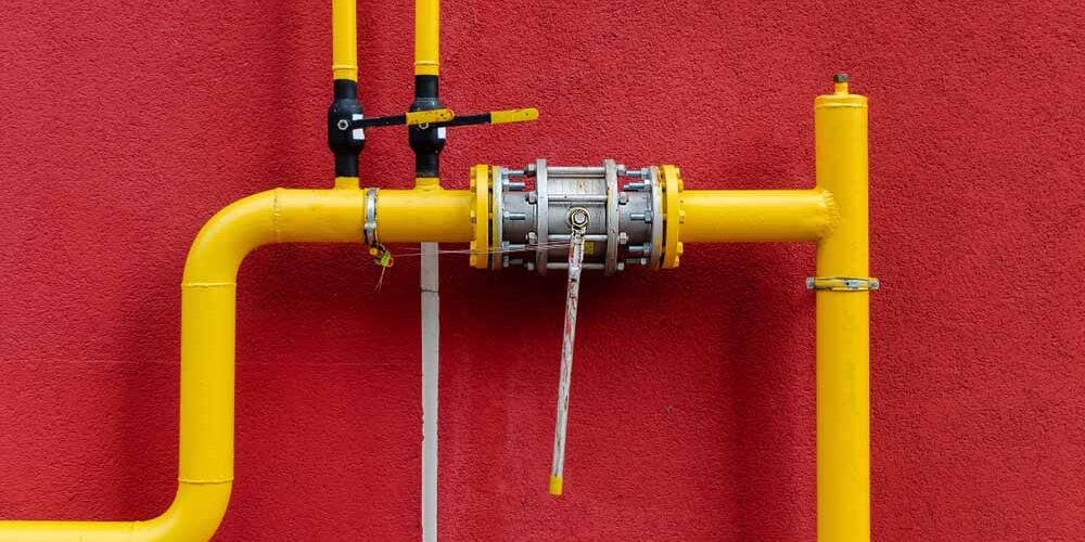 a gas line connected to a house a gas line connected to a house
